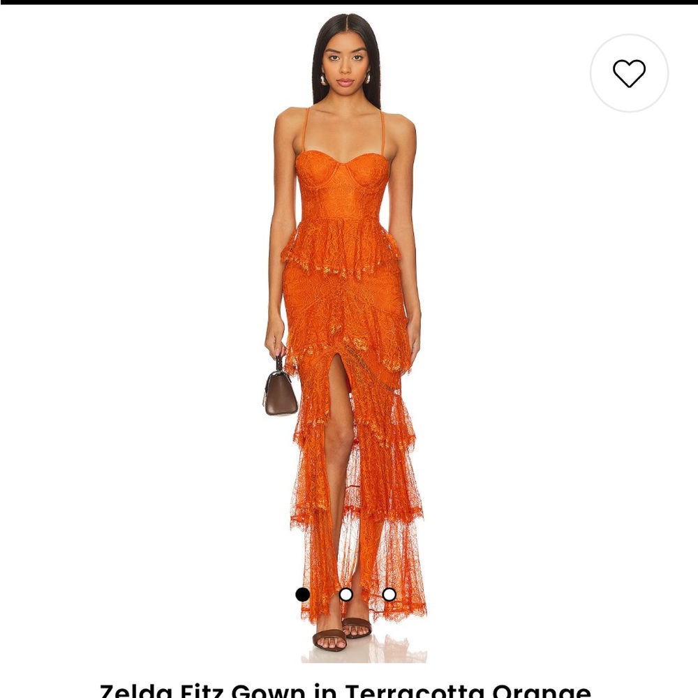 Zelda Fitz Gown - Terracotta Orange (Size SMALL)